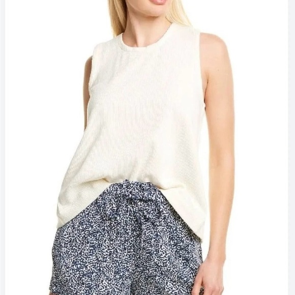 Madewell Cream Cross-Back Tank Top - Picture 2 of 9